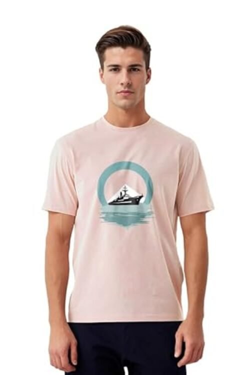 NB Men’s Cotton T Shirt Half Sleeve Regular Fit Tshirt, Round Neck | Colorful Printed T Shirt for Men