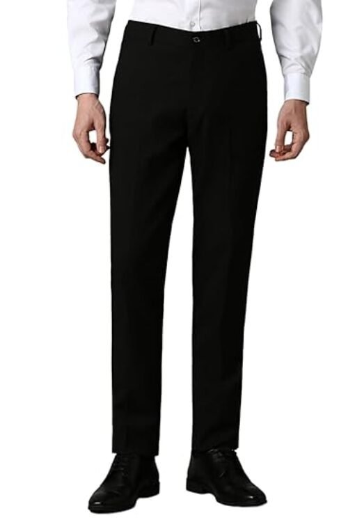 LP Super Slim Fit Textured All Day Comfort Stretchable Fabric and Enhanced Comfort Formal Trouser
