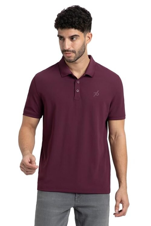 Jockey AM38 Men’s Microfiber Fabric Solid Half Sleeve Polo T-Shirt with StayDry & StayFresh Technology