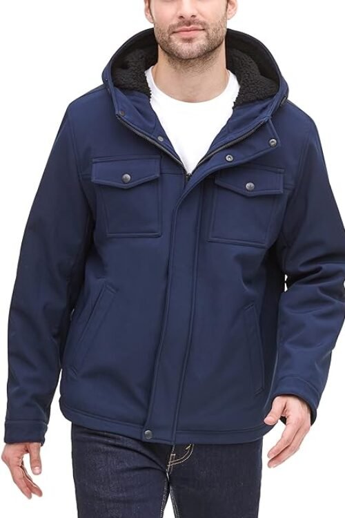 DOCKERS Men’s Big & Tall Arctic Cloth Sherpa Storm Jacket