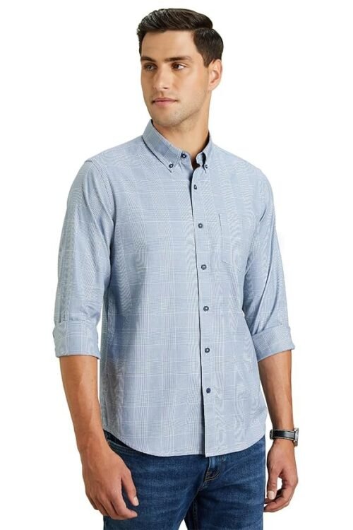 Symbol Premium Men’s Stylish Checkered Casual Shirt – Regular Fit | Full Sleeve | Pure Cotton | Smart Casual Wear (Available in Plus Sizes)